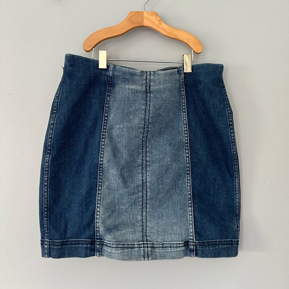 Free People Jean Mini Skirt